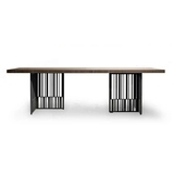 LOFT美式乡村工业风复古实木餐桌设计师办公桌铁艺工作台会议桌
