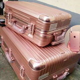 玫瑰金铝框拉杆箱pc密码箱万向轮20寸登机行李箱男26寸旅行箱包女