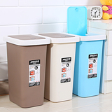 家用卫生间客厅垃圾桶筒创意大号厨房有盖欧式纸篓塑料卧室长方形