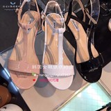 韩国代购女鞋正品实拍16夏新款韩版公主小香后跟镶嵌珍珠露趾T凉