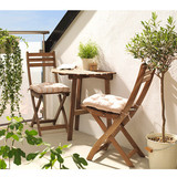 4温馨宜家 IKEA 阿霍蒙 椅子折叠椅户外休闲椅庭院纳凉实木靠背椅