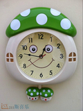 幼儿园摇摆钟表壁钟时尚儿童电子时钟可爱卡通静音挂钟卧室石英钟