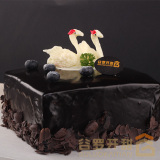 白天鹅之恋 情人节巧克力蛋糕 辽宁鞍山谷罗开甜生日蛋糕免费速递