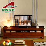 爱尚妮私家具 丹麦白蜡木电视柜 中式全实木地柜2m古典电视柜603