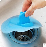 可爱卡通造型硅胶地漏盖 厨房浴室防异味下水道盖子 浴缸排水口盖