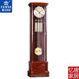 霸王红木机械落地钟 客厅德国原装进口12音玻璃座钟 时尚复古时钟