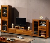 榆木电视柜组合 实木家具客厅组合柜 地柜 高低柜 酒柜储物柜特价