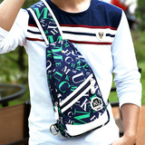 青年学生街头夏季男士胸包 简约时尚休闲小包包 单肩斜挎户外背包