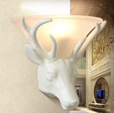 包邮鹿头壁灯欧式北欧动物壁饰墙灯现代简约个性客厅装饰灯餐厅灯