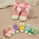 sugarkids婴儿袜子冬天 0-3-6-12个月宝宝加厚冬季鞋袜鞋1-3岁