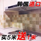 韩国家用厨房防油烟贴纸灶台田园墙贴耐高温浴室墙纸自粘瓷砖贴纸