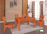 全实木客厅餐桌椅组合6人简约家居饭店桌椅现代长方形吃饭桌组装