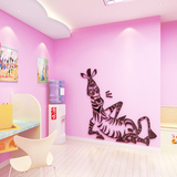 饰墙壁贴3D立体墙贴纸贴画 贴图卡通动物儿童房幼儿园教室学校 装