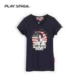 Play Stage玩加夏款时尚休闲棉韩版修身女式t恤短袖女143Z4118