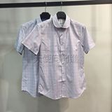ZIOZIA 韩国正品代购 15夏款格子棉质短袖衬衫2色CBV2WC1206