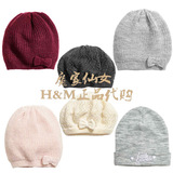 HM H&M专柜正品代购女童女童女孩花式针织贝雷帽套头帽子2016款