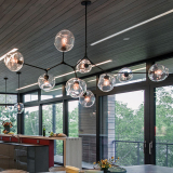 北欧设计师造型艺术吊灯后现代别墅客厅餐厅展厅个性创意玻璃吊灯