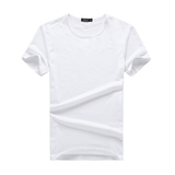 纯白色T恤男短袖全棉韩版修身青少年学生青年休闲男装官方旗舰店