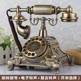 仿古电话机家用 复古欧式旋转盘电话机家用古董老式电话机座机