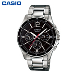 正品CASIO卡西欧男表商务休闲指针夜光石英钢带男士手表MTP-1374D