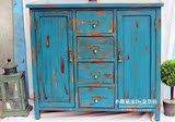 美式乡村原木仿古复古做旧柜子斗柜装饰柜储物柜