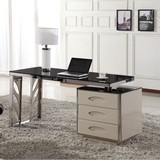 新款简约现代烤漆不锈钢旋转办公电脑桌 转角台式家用书桌写字台