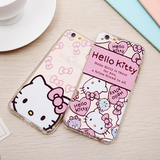 KT猫iphone6s手机壳卡通保护套 苹果6plus卡通外壳5s全包边软潮女