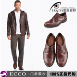 美国代购ECCO爱步男鞋2016新款商务正装真皮鞋系带圆头透气610114