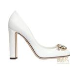 正品Dolce&Gabbana杜嘉班纳16新款女鞋牛皮粗跟高跟鞋63I-A3G023