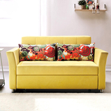 简约现代沙发床 1.5米双人单人沙发 多功能储物折叠沙发布艺沙发