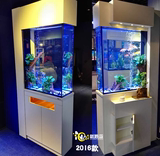 新概念鱼缸生态鱼缸 屏风鱼缸 玄关鱼缸水族箱带鞋柜创意玻璃鱼缸
