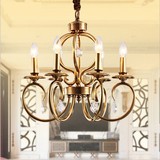 美式纯铜铜灯 现代简约客厅餐厅全铜吊灯 欧式卧室饭厅灯饰灯具