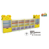 儿童小熊造型玩具柜 幼儿园木质衣物存储收纳 存储柜 HJL-0065