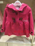 现货香港米妮品牌童装专柜正品2016秋冬新款女童儿童中长呢子外套
