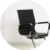 简约办公椅会议椅洽谈椅 人造革西皮电脑椅 网布钢架会议椅工字椅