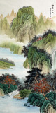 秦明芳国画字画收藏客厅办公纯手绘工笔四尺竖幅山水画016-4-2-9