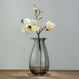 简约现代高档摆件水晶透明玻璃花瓶富贵竹创意平口花瓶花器工艺品