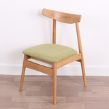 北欧创意实木家具 现代简约布艺宜家餐桌椅咖啡椅休闲椅子凳子