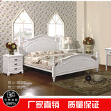 韩式田园风格床实木家具白色公主床1.5儿童床现代欧式高箱婚床1.8