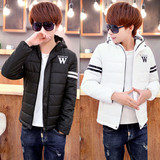 最新款男装外套青少年韩版修身学生羽绒棉衣男式冬季棉服纯色潮