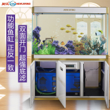 闽江超白玻璃龙鱼缸中型生态鱼缸水族箱大型屏风底过滤1.2米1.5/2