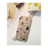 可爱斗牛犬 巴哥手机壳苹果6plusiPhone6s 软壳