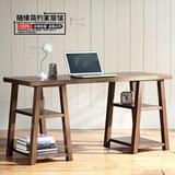 北欧宜家简易电脑桌小户型单人实木写字台书房卧室简易书桌办公桌