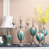 欧式新古典高温陶瓷装饰摆件花瓶高档别墅样板间客厅玄关工艺品