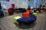 深圳异形沙发创意造型半圆沙发不锈钢脚会议接待沙发专业定做