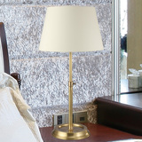 美式乡村全铜台灯 欧式简约客厅书房卧室床头纯铜台灯