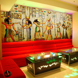 酒店KTV咖啡餐厅墙纸欧式个性抽象风格大型壁画 酒吧印度风情壁纸