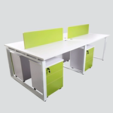板式钢架办公桌 2/4/6/8人员工桌椅组合 电脑桌屏风工作位