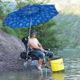 鱼椅钓台椅台钓垂钓椅多功能便携式折叠椅带鱼桶野足渔具带拖轮钓