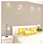 墙上装饰品可移除小鱼3D立体墙贴墙饰壁饰墙纸贴纸贴画卧室墙贴画